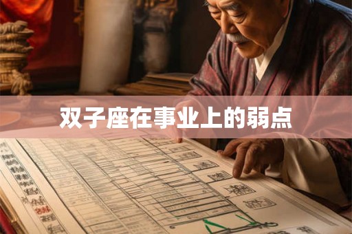 双子座在事业上的弱点