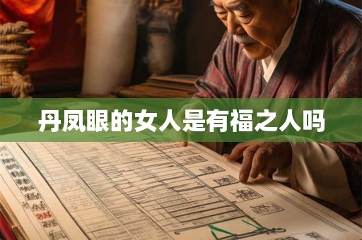 丹凤眼的女人是有福之人吗