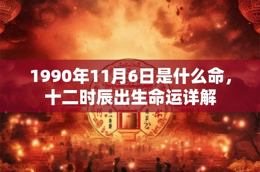 1990年11月6日是什么命，十二时辰出生命运详解