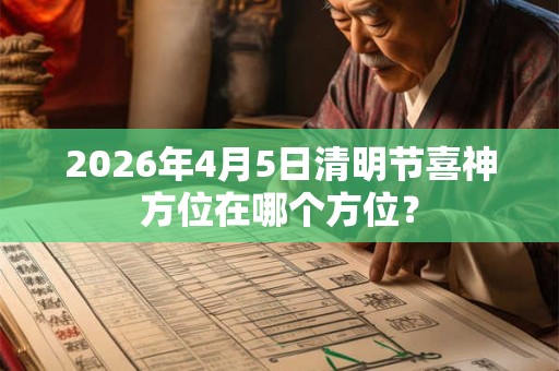 2026年4月5日清明节喜神方位在哪个方位? 2026年4月5日清明节喜神方位在哪个方位?