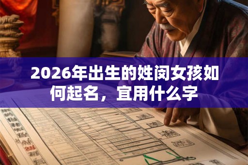 2026年出生的姓闵女孩如何起名，宜用什么字