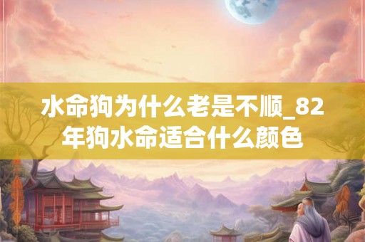 水命狗为什么老是不顺_82年狗水命适合什么颜色