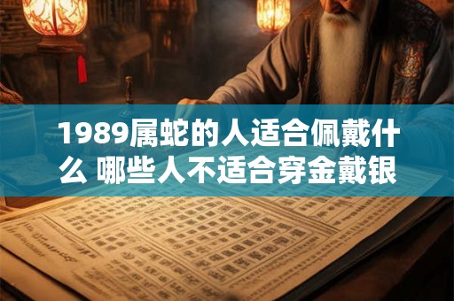 1989属蛇的人适合佩戴什么 哪些人不适合穿金戴银