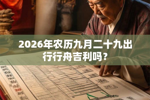2026年农历九月二十九出行行舟吉利吗？