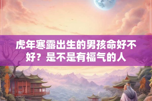 虎年寒露出生的男孩命好不好？是不是有福气的人