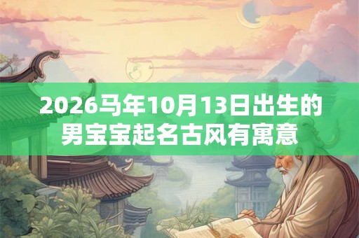 2026马年10月13日出生的男宝宝起名古风有寓意 2026马年10月13日出生的男宝宝起名古风有寓意