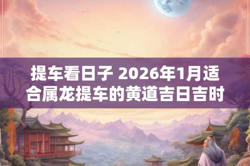 提车看日子 2026年1月适合属龙提车的黄道吉日吉时