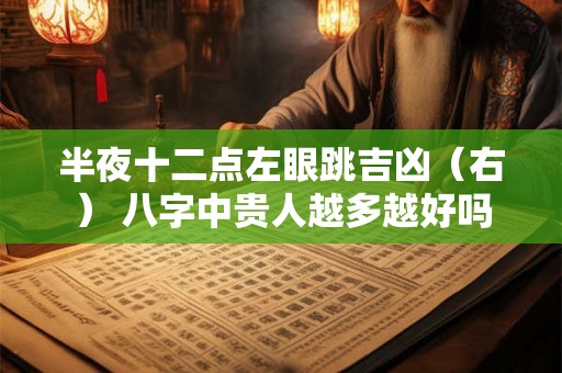 半夜十二点左眼跳吉凶（右） 八字中贵人越多越好吗
