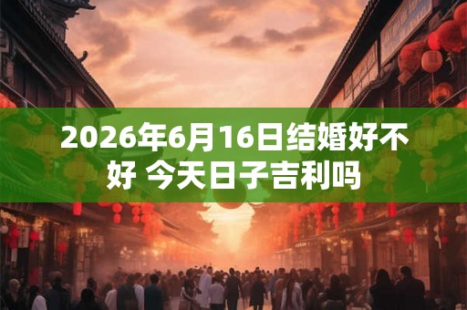 2026年6月16日结婚好不好 今天日子吉利吗