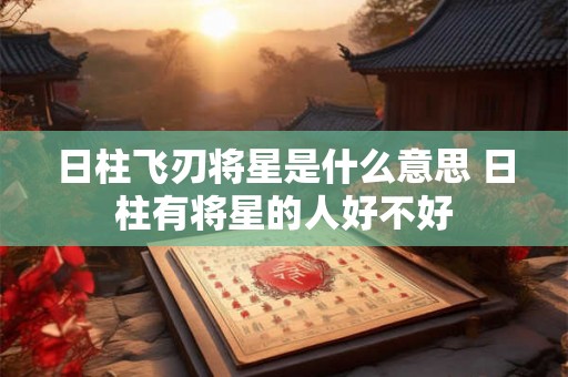 日柱飞刃将星是什么意思 日柱有将星的人好不好