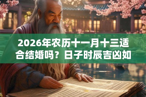 2026年农历十一月十三适合结婚吗？日子时辰吉凶如何？