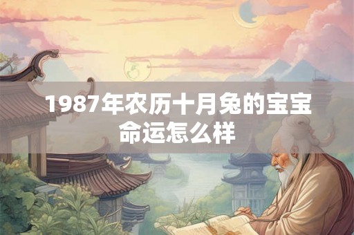 1987年农历十月兔的宝宝命运怎么样 1987年农历十月兔的宝宝命运怎么样