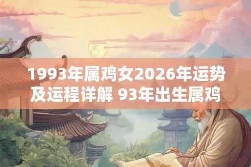 1993年属鸡女2026年运势及运程详解 93年出生属鸡人2026全年每月运势女性