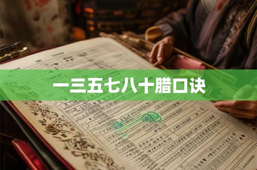 一三五七八十腊口诀