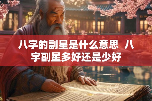 八字的副星是什么意思  八字副星多好还是少好