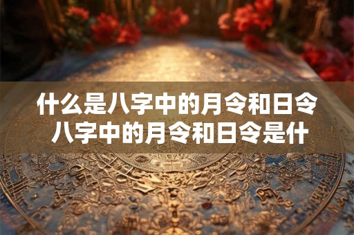 什么是八字中的月令和日令 八字中的月令和日令是什么