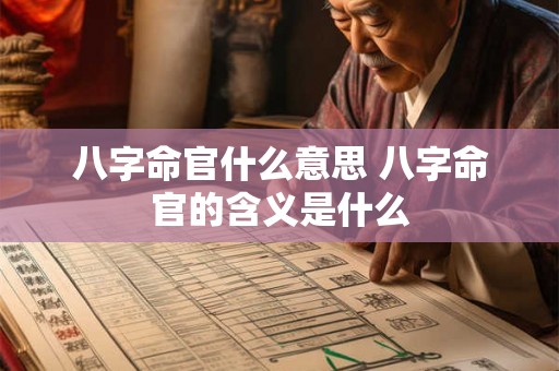 八字命官什么意思 八字命官的含义是什么