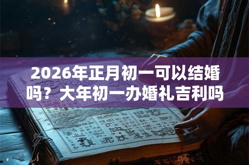 2026年正月初一可以结婚吗？大年初一办婚礼吉利吗