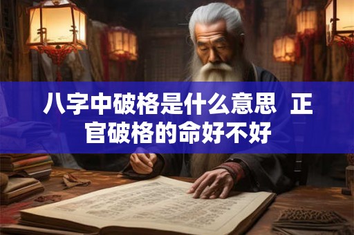 八字中破格是什么意思 正官破格的命好不好 八字中破格是什么意思 正官破格的命好不好