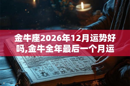 金牛座2026年12月运势好吗,金牛全年最后一个月运势 金牛座2026年12月运势好吗,金牛全年最后一个月运势