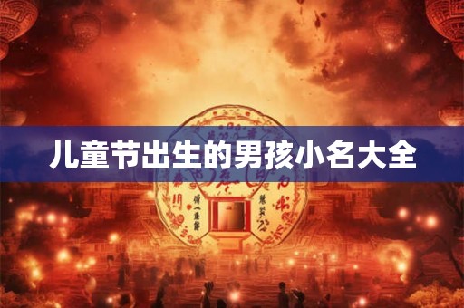 儿童节出生的男孩小名大全