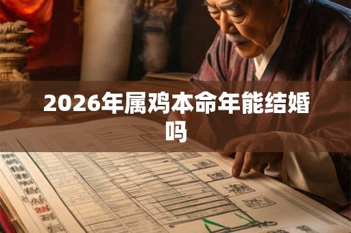 2026年属鸡本命年能结婚吗