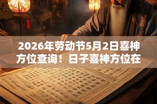 2026年劳动节5月2日喜神方位查询!日子喜神方位在哪? 2026年劳动节5月2日喜神方位查询!日子喜神方位在哪?