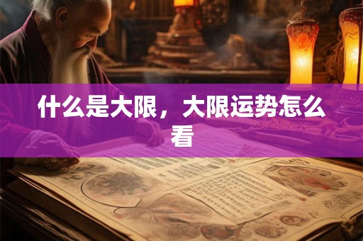 什么是大限，大限运势怎么看