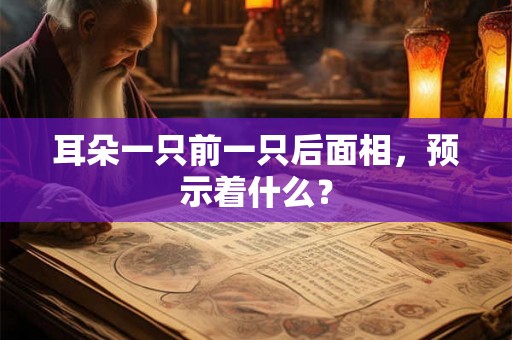 耳朵一只前一只后面相，预示着什么？