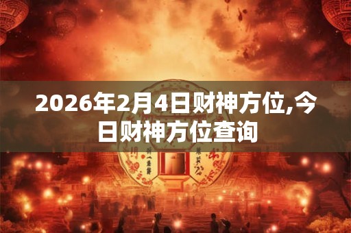2026年2月4日财神方位,今日财神方位查询
