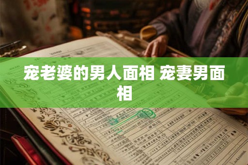 宠老婆的男人面相 宠妻男面相