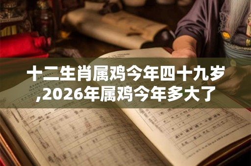 十二生肖属鸡今年四十九岁,2026年属鸡今年多大了