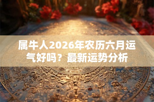 属牛人2026年农历六月运气好吗?最新运势分析 属牛人2026年农历六月运气好吗?最新运势分析