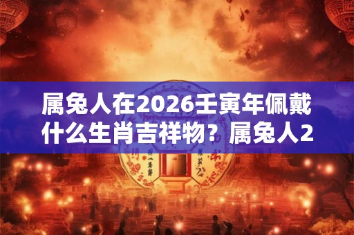 属兔人在2026壬寅年佩戴什么生肖吉祥物?属兔人2026年大利方位 属兔人在2026壬寅年佩戴什么生肖吉祥物?属兔人2026年大利方位