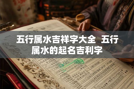 五行属水吉祥字大全  五行属水的起名吉利字