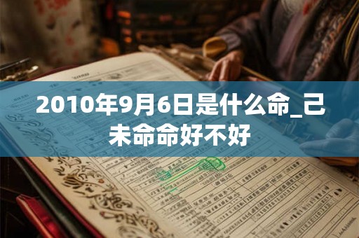 2010年9月6日是什么命_己未命命好不好