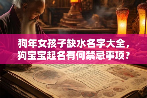 狗年女孩子缺水名字大全，狗宝宝起名有何禁忌事项？