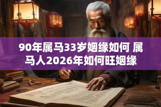 90年属马33岁姻缘如何 属马人2026年如何旺姻缘