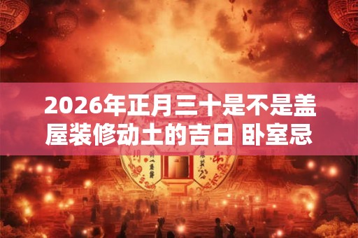 2026年正月三十是不是盖屋装修动土的吉日 卧室忌讳的颜色