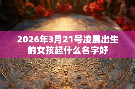 2026年3月21号凌晨出生的女孩起什么名字好 2026年3月21号凌晨出生的女孩起什么名字好