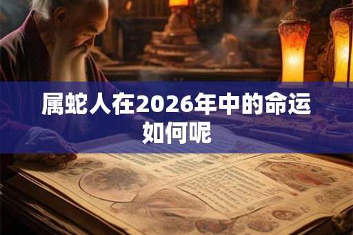 属蛇人在2026年中的命运如何呢