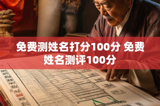 免费测姓名打分100分 免费姓名测评100分