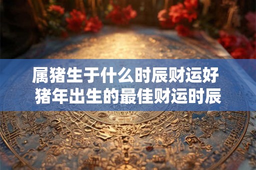 属猪生于什么时辰财运好 猪年出生的最佳财运时辰