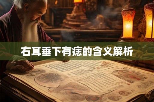 右耳垂下有痣的含义解析