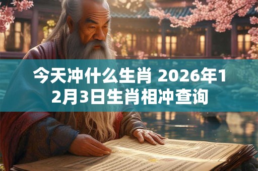 今天冲什么生肖 2026年12月3日生肖相冲查询