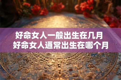 好命女人一般出生在几月 好命女人通常出生在哪个月