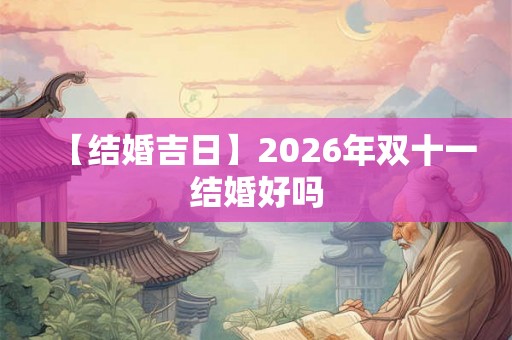 【结婚吉日】2026年双十一结婚好吗