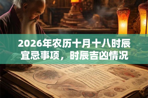 2026年农历十月十八时辰宜忌事项,时辰吉凶情况 2026年农历十月十八时辰宜忌事项,时辰吉凶情况