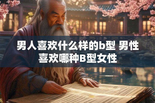 男人喜欢什么样的b型 男性喜欢哪种B型女性