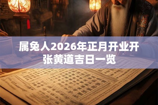 属兔人2026年正月开业开张黄道吉日一览